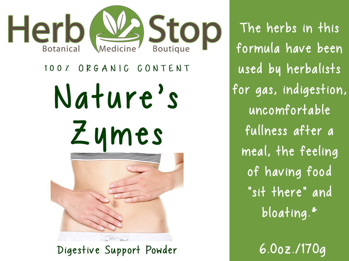 Organic Nature's Zymes Powder Label - Front