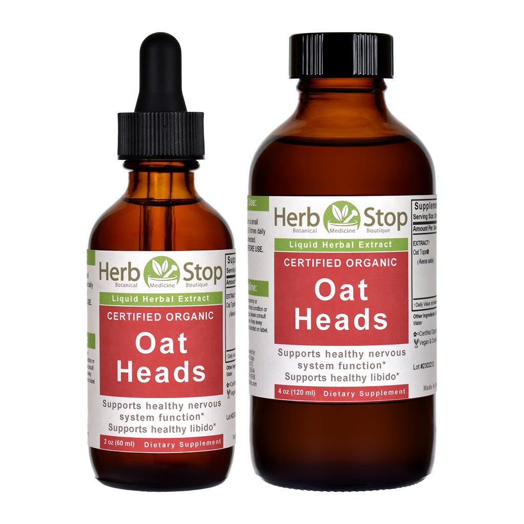 Organic Oat Heads Liquid Extract Bottles