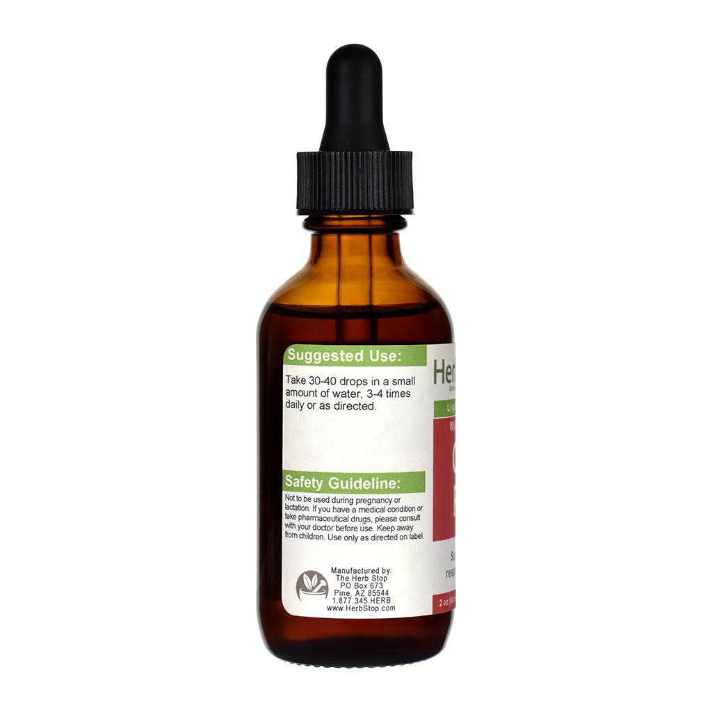 Wild Harvested Osha Root Liquid Extract 2 oz Bottle - Left