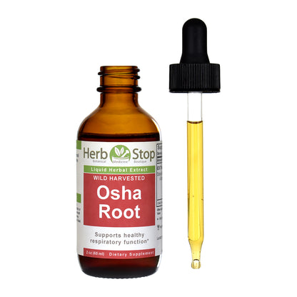 Wild Harvested Osha Root Liquid Extract 2 oz Bottle - Open