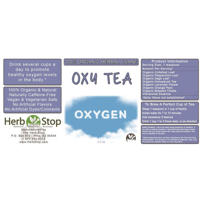 Oxy Tea Loose Leaf Herbal Tea Label