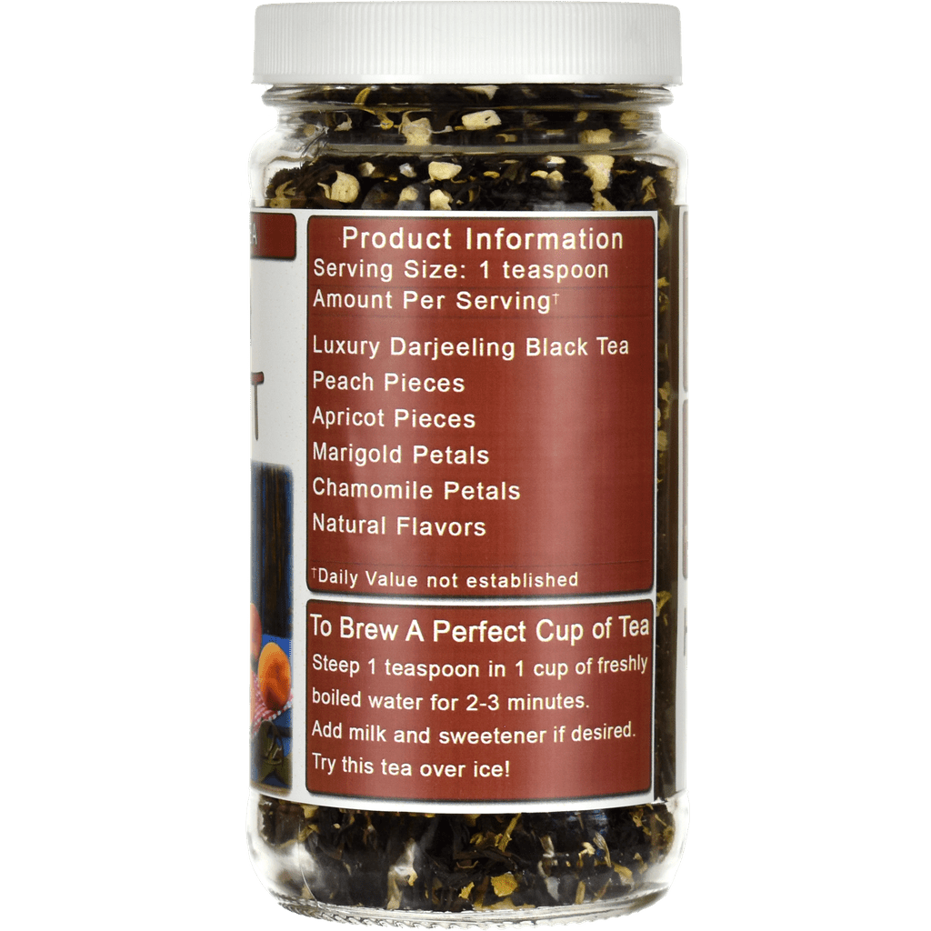 Peach Apricot Darjeeling Black Tea Jar - Right