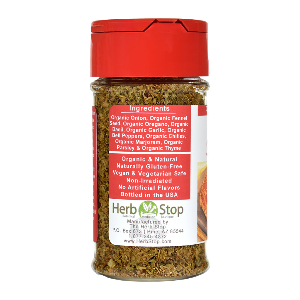 Organic Pizza Seasoning Spice Jar - Left