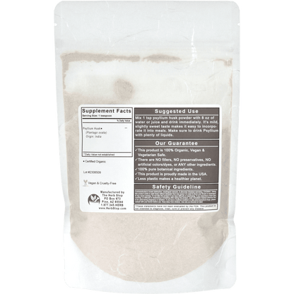Organic Psyllium Husk Powder Bag Back