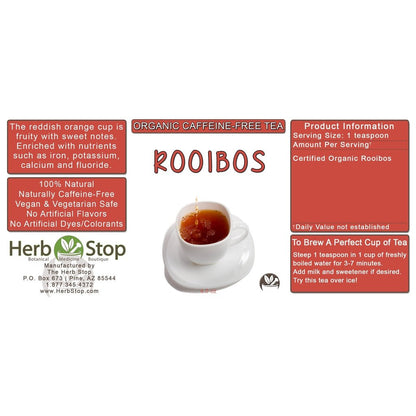 Organic Loose Leaf Rooibos Tea Label