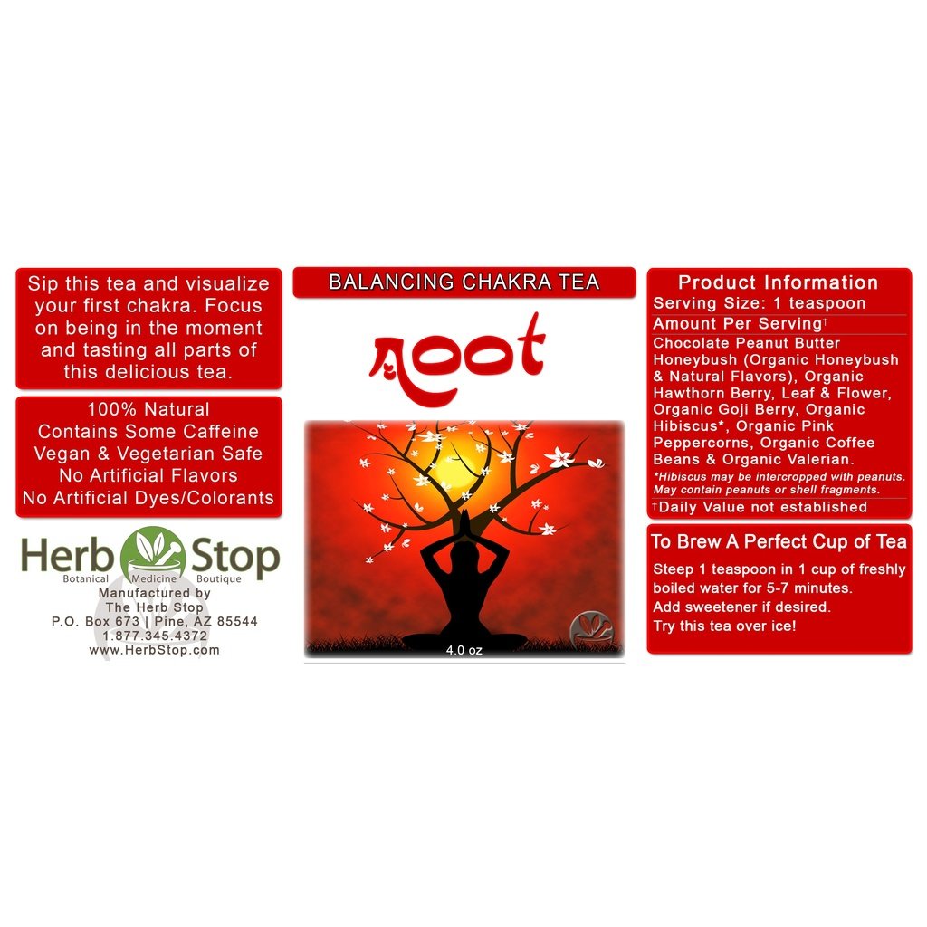 Root Chakra Loose Leaf Herbal Tea Label