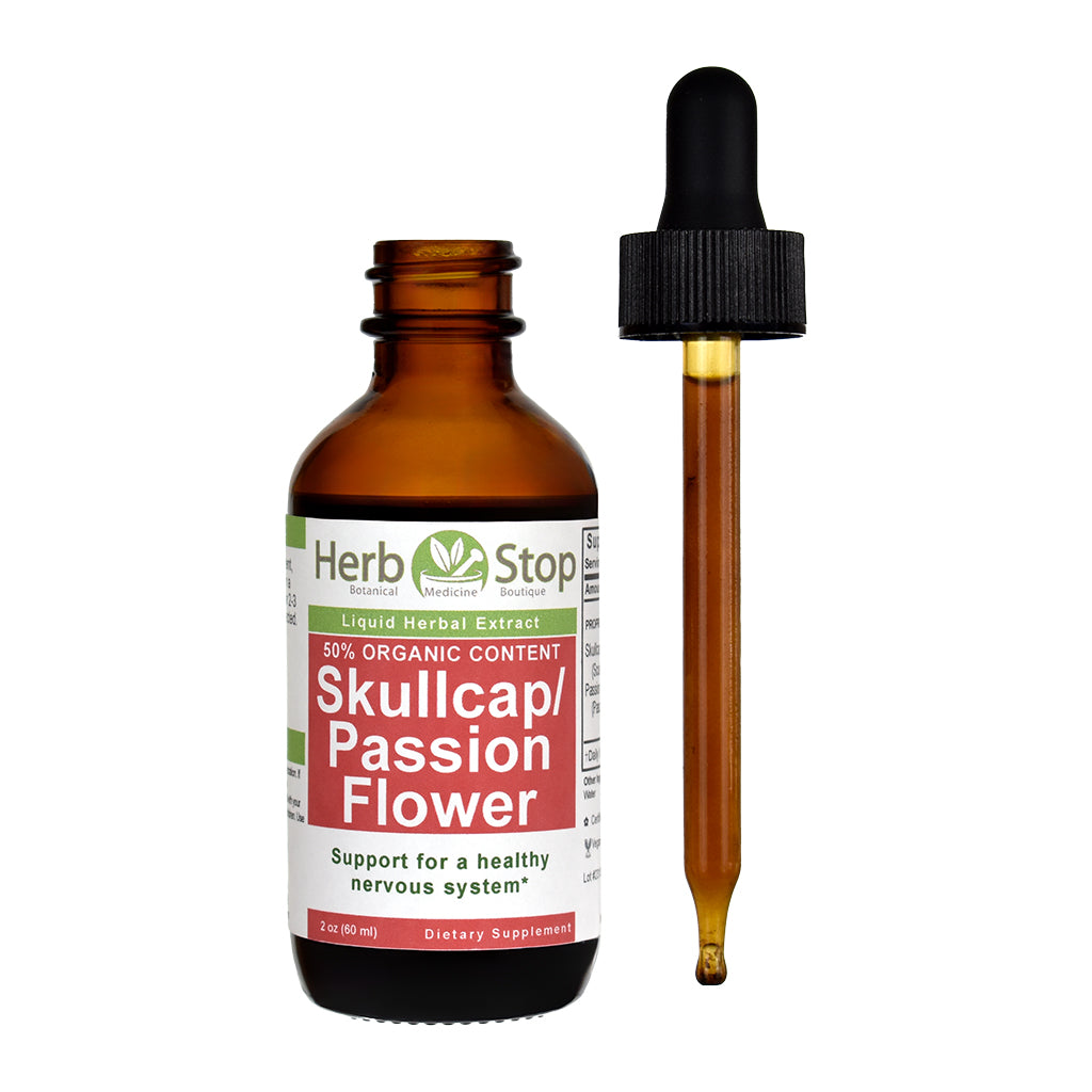 Skullcap/Passion Flower Liquid Extract 2 oz - Open