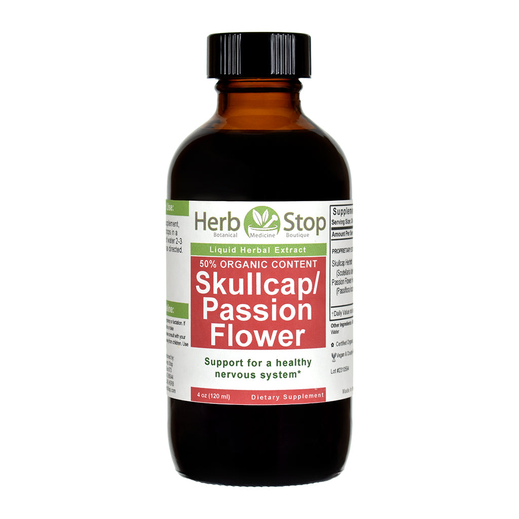 Skullcap/Passion Flower Liquid Extract 4 oz Bottle