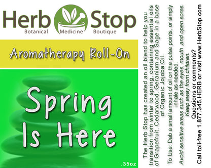 Spring Is Here Aromatherapy Roll-On Label