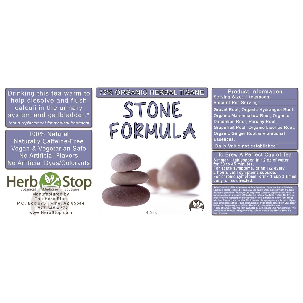 Stone Formula Loose Leaf Herbal Tea Label