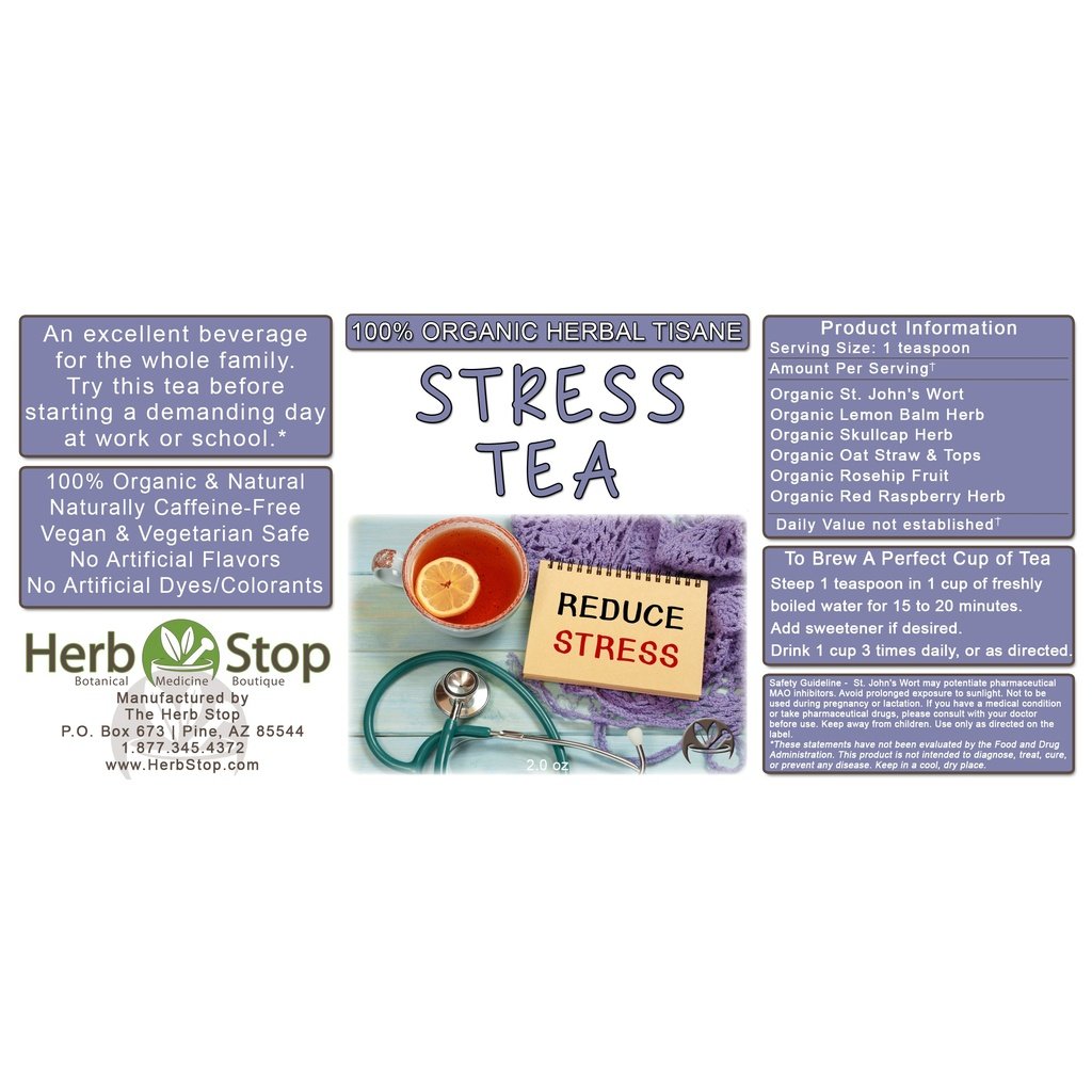Stress Tea Label