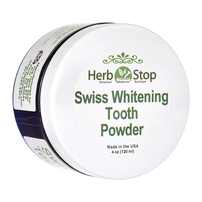 Swiss Whitening Tooth Powder Jar - Top Angle