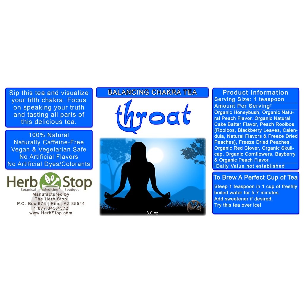 Throat Chakra Loose Leaf Herbal Tea Label