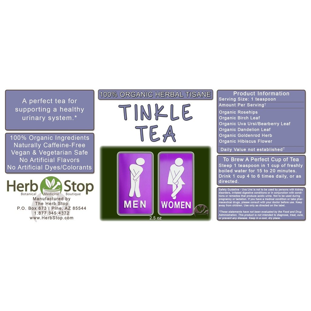 Tinkle Tea Loose Leaf Herbal Tea Label