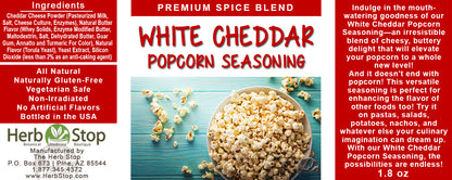 White Cheddar Popcorn Seasoning Label