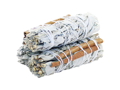 White Sage & Cinnamon Smudge Stick