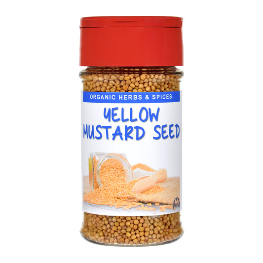 Organic Yellow Mustard Seeds Whole Spice Jar