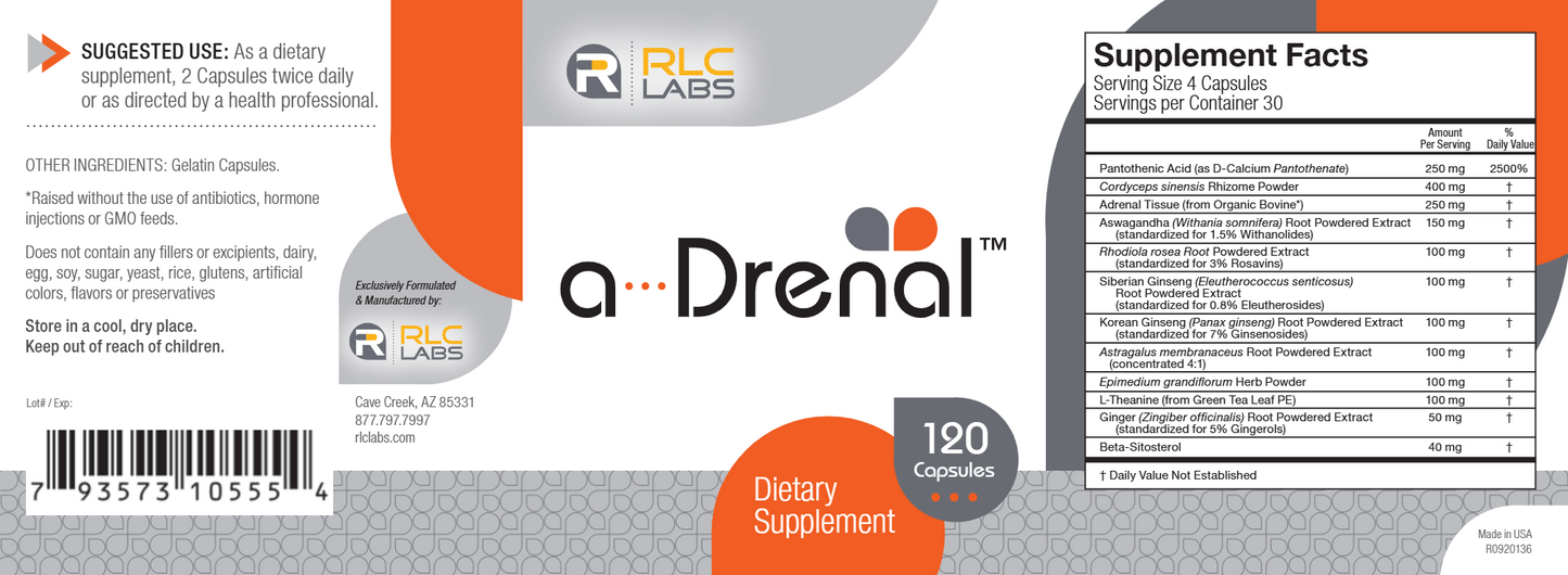 a-Drenal by RLC Labs - Label