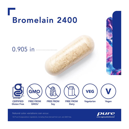 Bromelain 2400 500mg by Pure Encapsulations