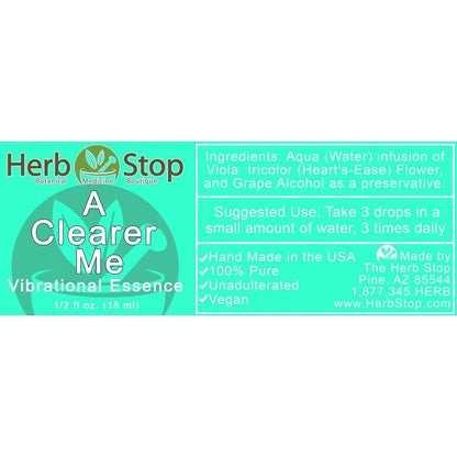 A Clearer Me Vibrational Essence Label