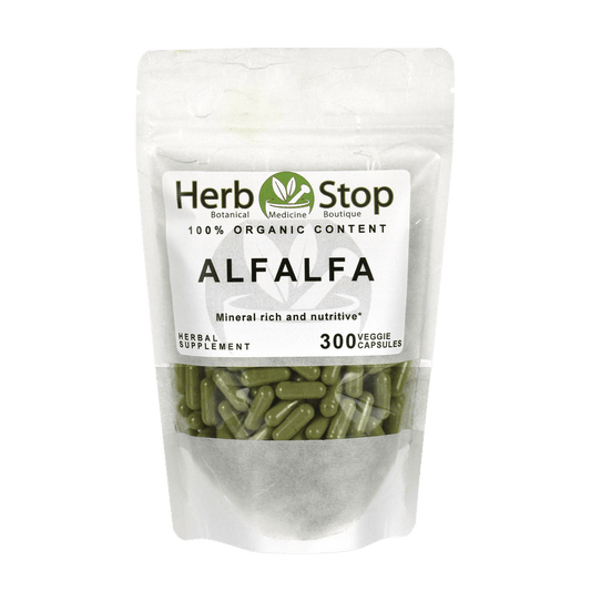 Organic Alfalfa Capsules Bulk Bag