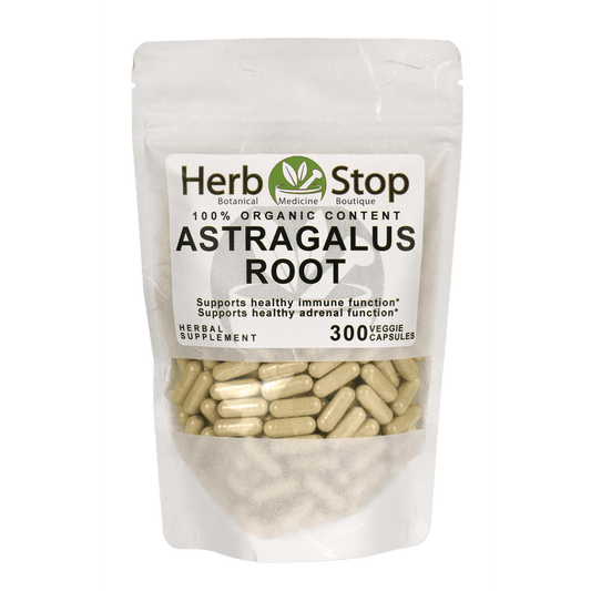 Organic Astragalus Root Capsules Bulk Bag 