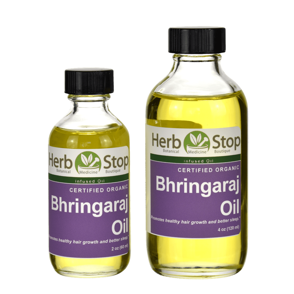 Organic Bhringaraj Infused Oil Bottles