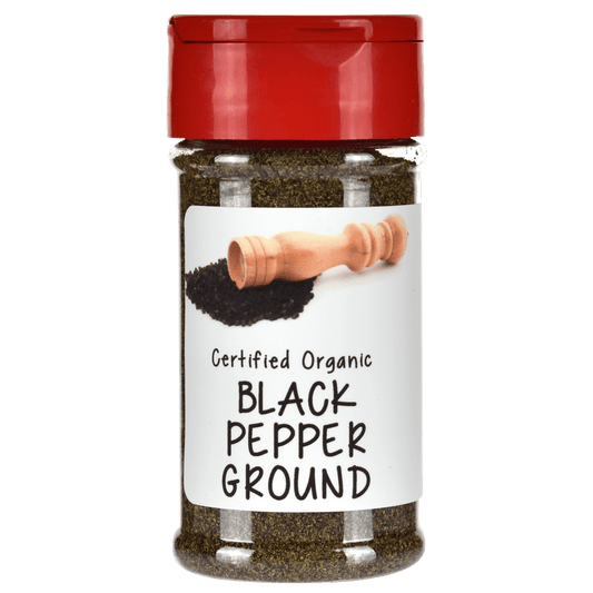 Organic Black Pepper Ground Spice Jar