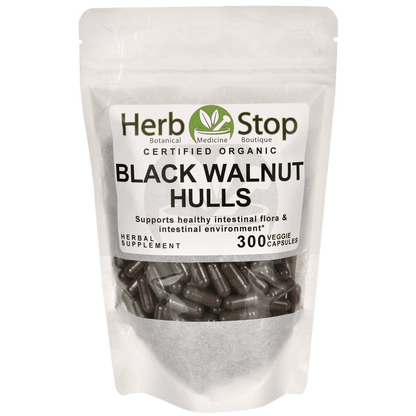 Organic Black Walnut Hulls Capsules Bulk Bag