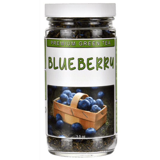 Blueberry Loose Leaf Green Tea Jar