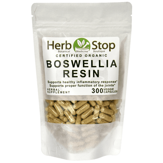 Organic Boswellia Resin Bulk Capsules Bag