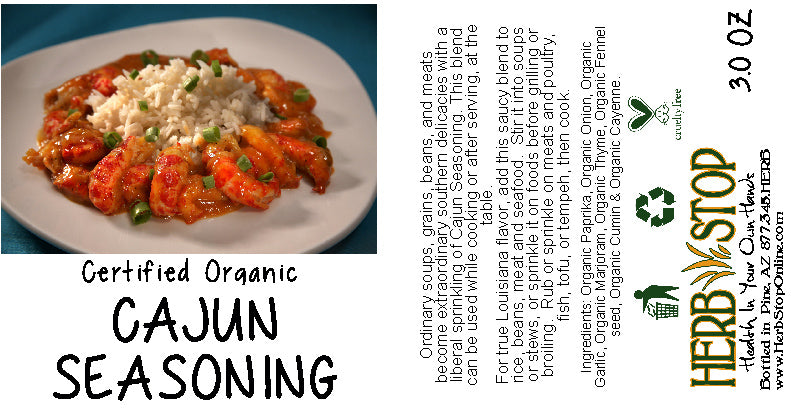 Cajun Seasoning Label