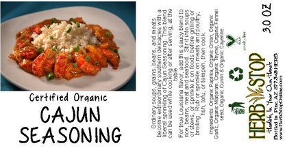 Cajun Seasoning Label