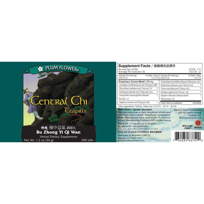 Central Chi Teapills Supplement Facts