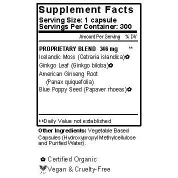 Clear Thinking Capsules Supplement Facts