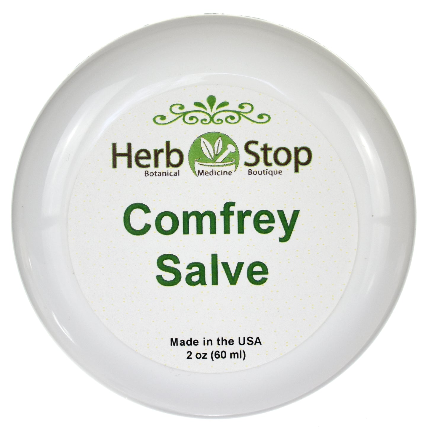 Comfrey Salve Top of Jar