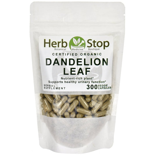 Organic Dandelion Leaf Capsules Bulk Bag