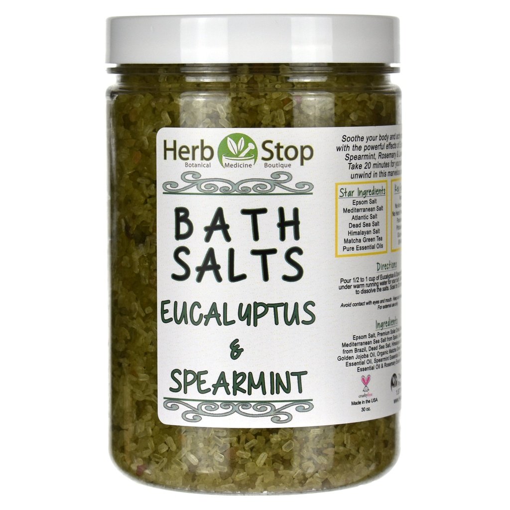 Eucalyptus & Spearmint Bath Salts Jar