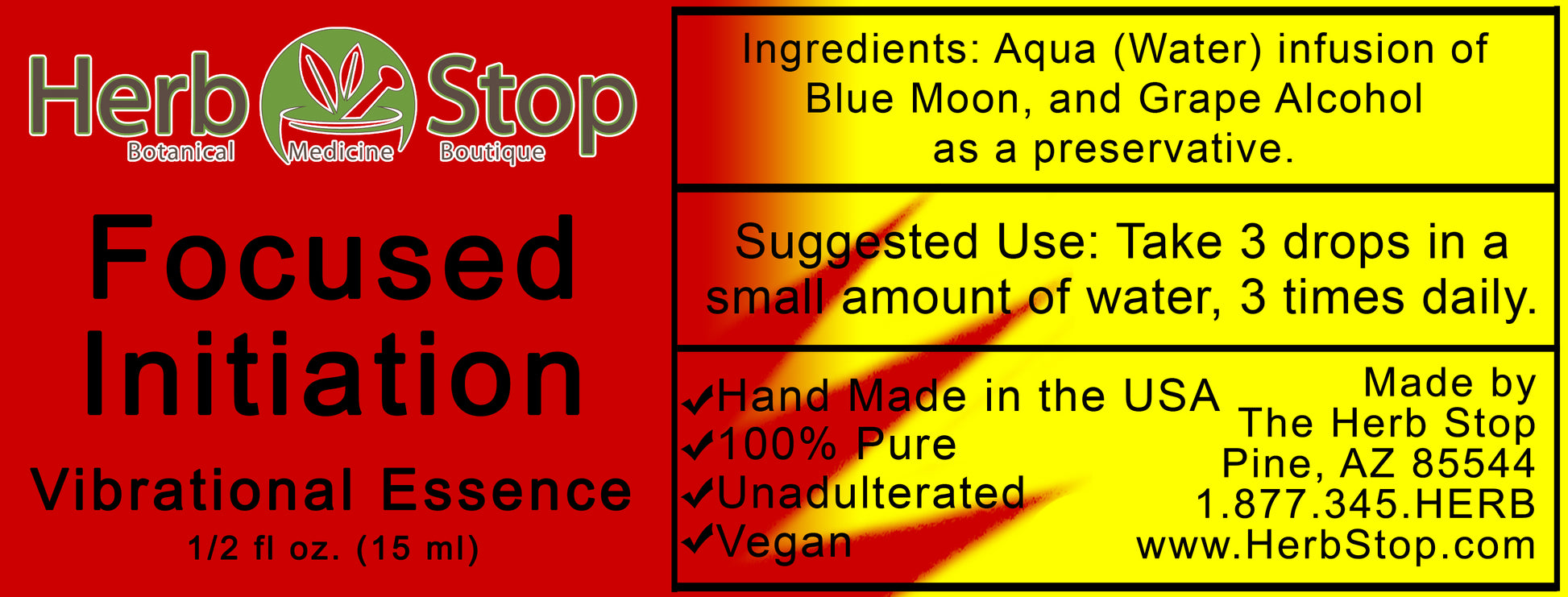 Focused initiation Vibrational Essence Label