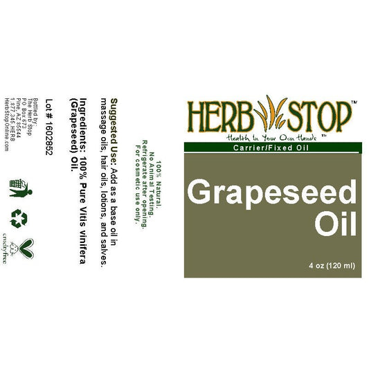 Grapeseed Oil 4 oz Label