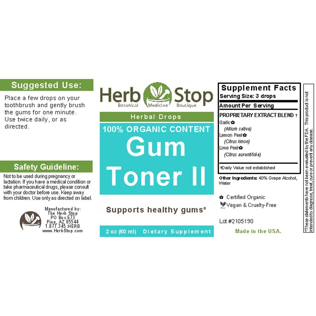 Gum toner II Label