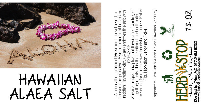 Hawaiian Alaea Salt Label