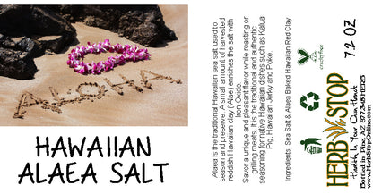 Hawaiian Alaea Salt Label