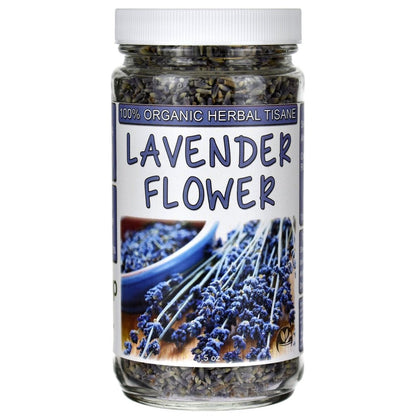 Organic Lavender Flower Herbal Tea Tisane Jar