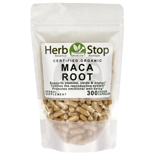 Organic Maca Root Capsules Bag