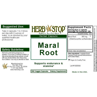 Maral Capsules Label