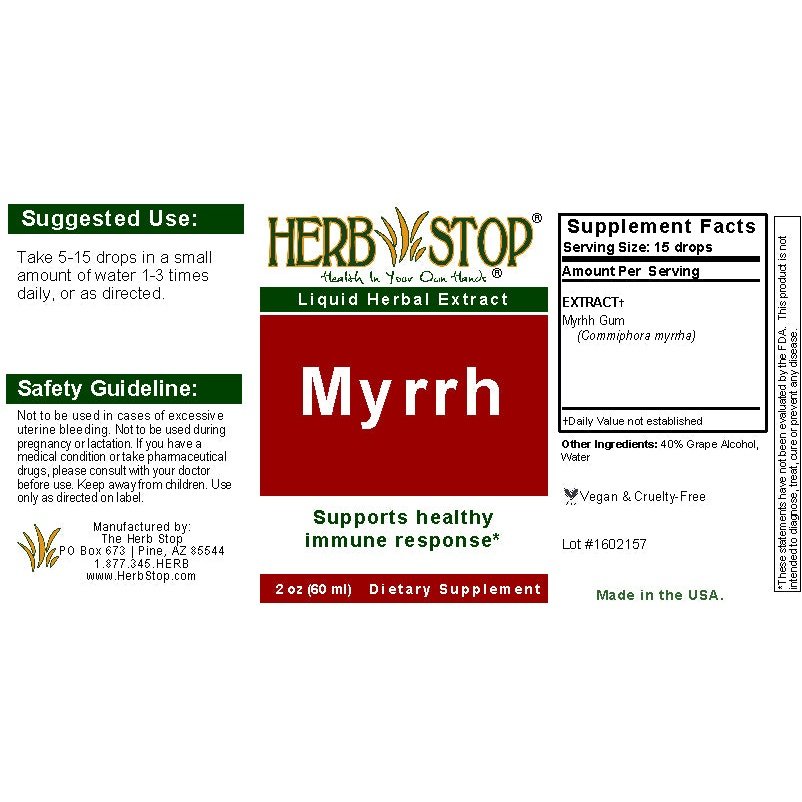 Myrrh Extract Label