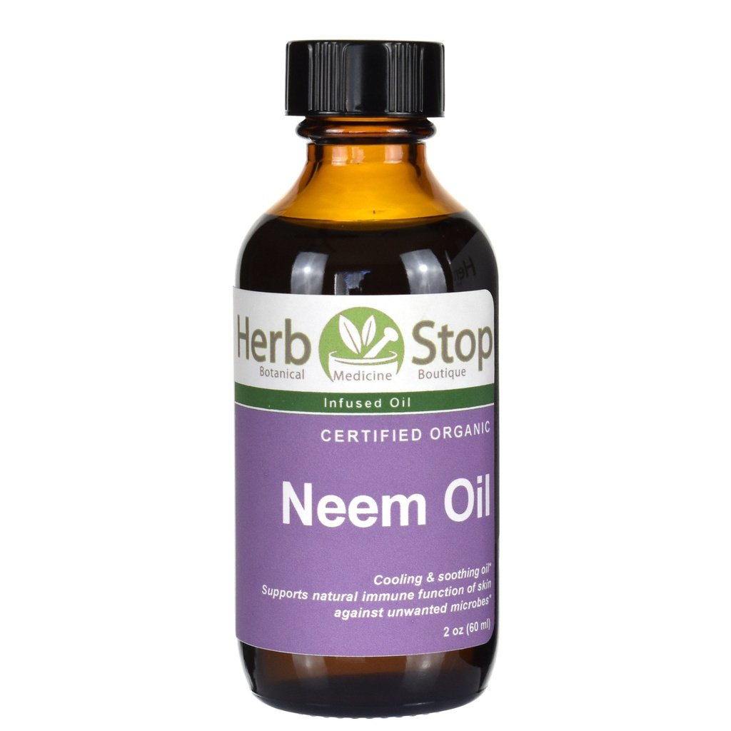 Organic Neem Infused Oil 2 oz Bottle