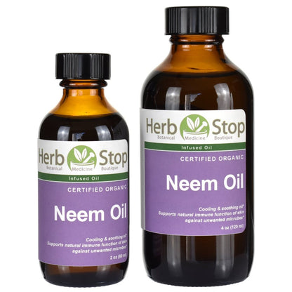 Organic Neem Infused Oil Bottles