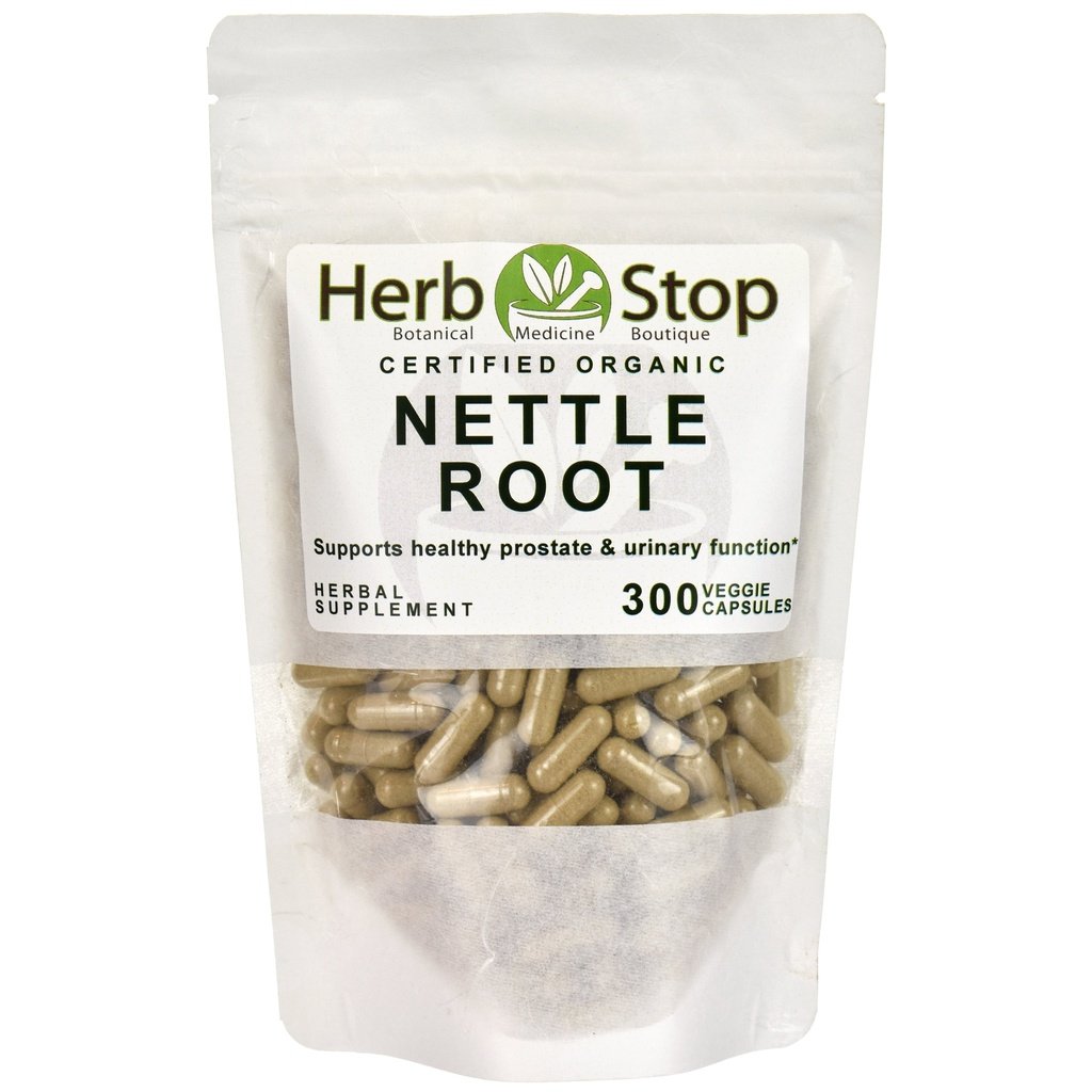 Organic Nettle Root Capsules Bulk Bag